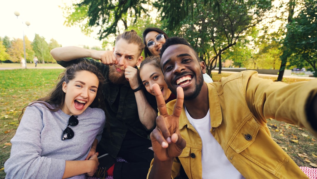 Young people gathered together in community
